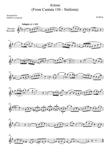 Arioso (From Cantata 156 - Sinfonia)