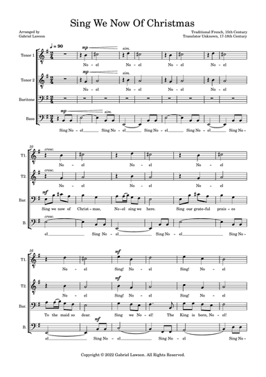 Sing We Now Of Christmas