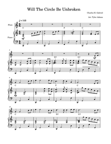 Will The Circle Be Unbroken (Flute Solo with Piano)