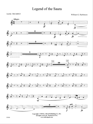 Legend of the Saura: 3rd B-flat Trumpet
