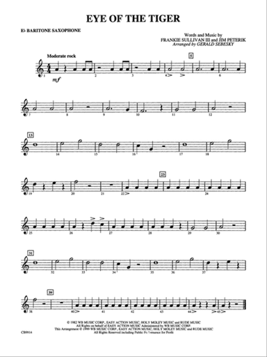 Eye of the Tiger: E-flat Baritone Saxophone