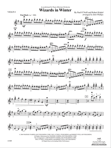 Wizards in Winter: 1st Violin