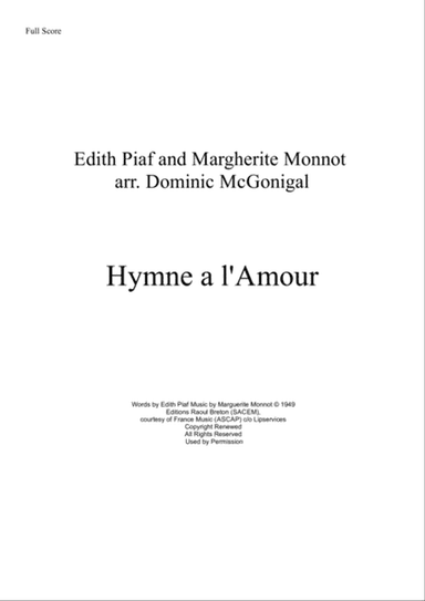 Hymne A L'amour