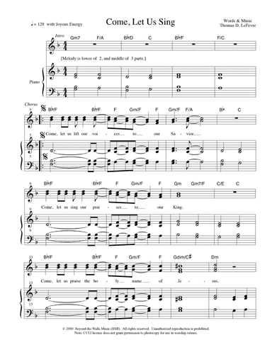 Come, Let Us Sing