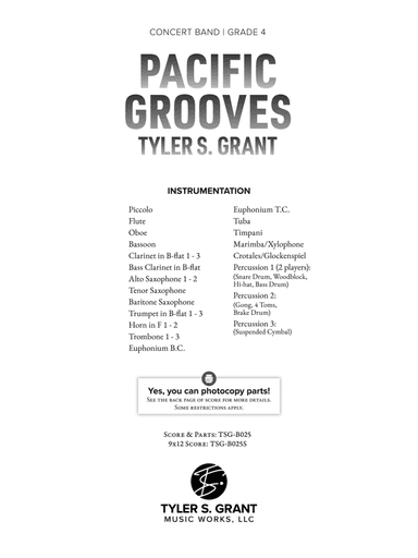 Pacific Grooves: Score