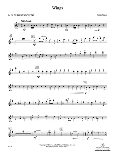 Wings: E-flat Alto Saxophone