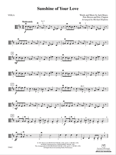 Sunshine of Your Love: Viola