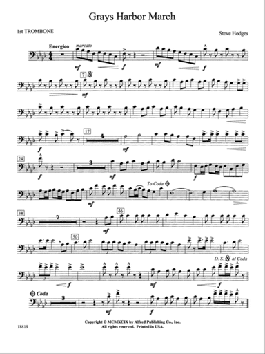 Grays Harbor March: 1st Trombone
