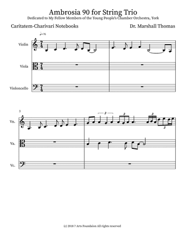 Ambrosia 90 for String Trio