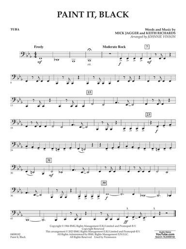 Paint It, Black (arr. Johnnie Vinson) - Tuba