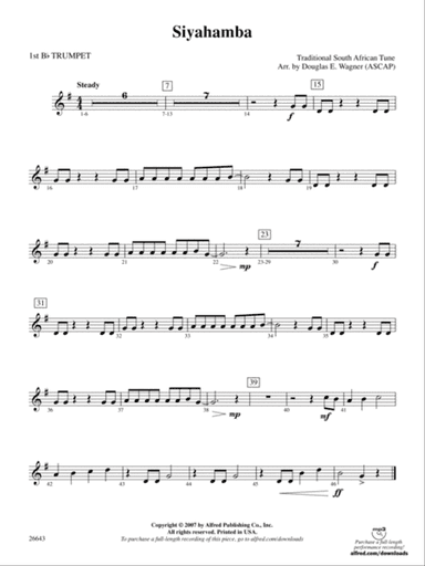 Siyahamba: 1st B-flat Trumpet
