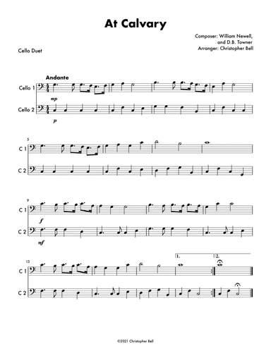 At Calvary - Cello Duet