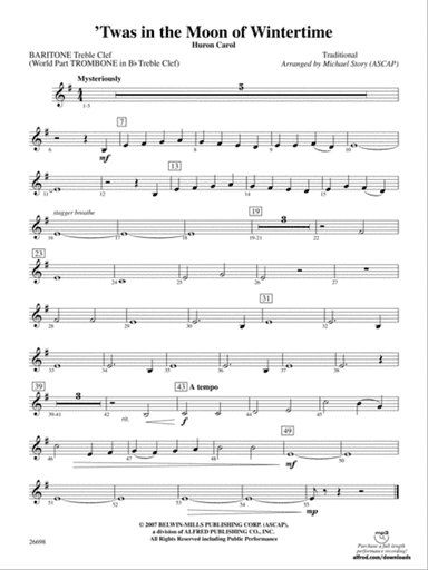 'Twas in the Moon of Wintertime: Baritone T.C.