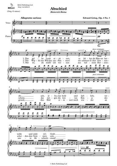 Abschied, Op. 4 No. 3