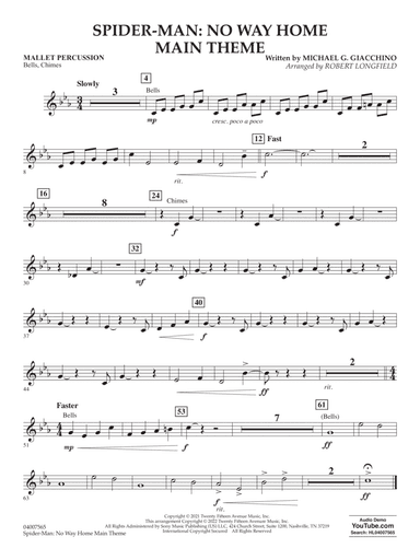 Spider-Man: No Way Home Main Theme (arr. Robert Longfield) - Mallet Percussion