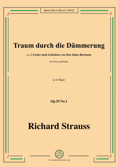 Richard Strauss-Traum durch die Dämmerung,in E Major