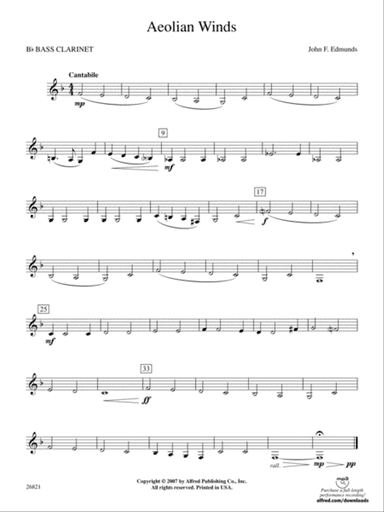 Aeolian Winds: B-flat Bass Clarinet