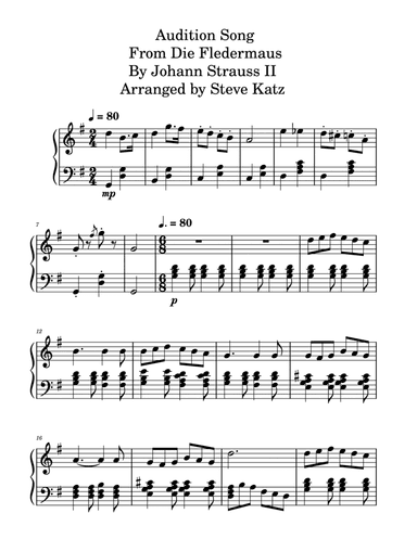 Audition Song from The Fledermaus