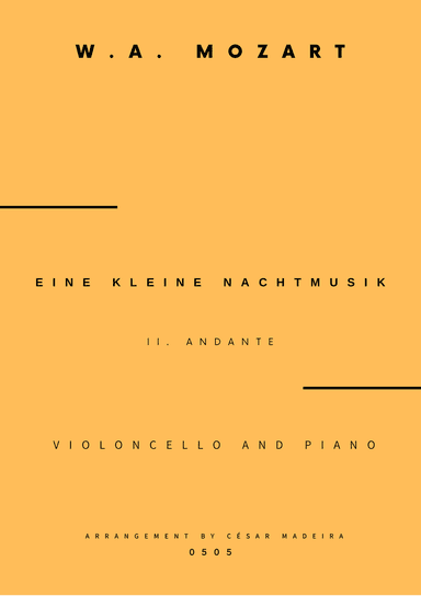 Eine Kleine Nachtmusik (2 mov.) - Cello and Piano (Full Score)