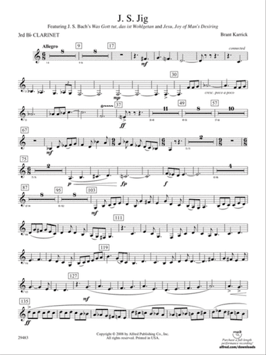 J.S. Jig: 3rd B-flat Clarinet