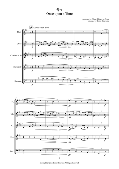 "Once upon a Time" for Woodwind Quintet