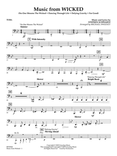 Music from Wicked (arr. Michael Sweeney) - Tuba
