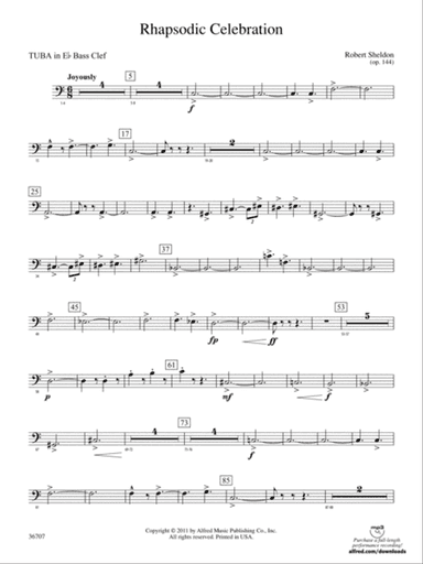 Rhapsodic Celebration: (wp) E-flat Tuba B.C.