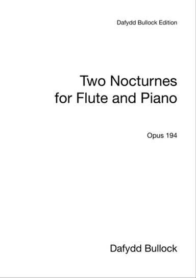 Two Nocturnes for Flute and Piano