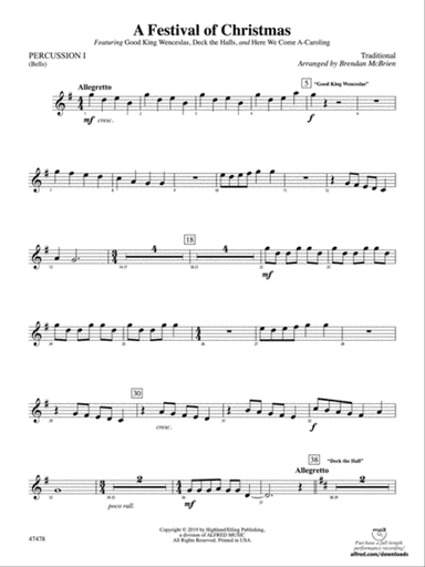 A Festival of Christmas: 1st Percussion