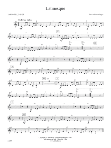 Latinesque: 2nd B-flat Trumpet