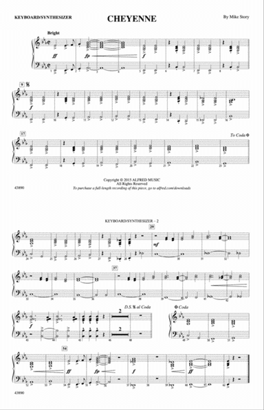 Cheyenne: Piano Accompaniment