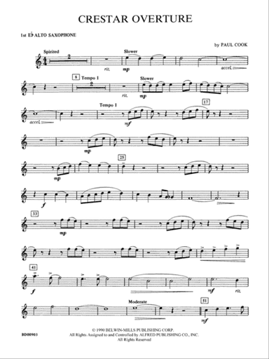 Crestar Overture: E-flat Alto Saxophone