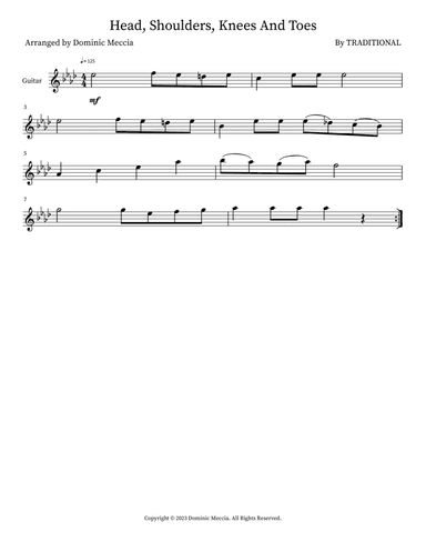 Head, Shoulders, Knees And Toes