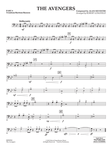 The Avengers (arr. Robert Longfield) - Pt.4 - Trombone/Bar. B.C./Bsn.