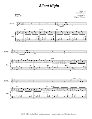 Silent Night (Flute or Violin Solo and Piano)