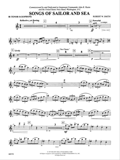 Songs of Sailor and Sea: B-flat Tenor Saxophone