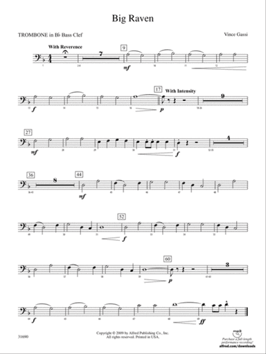 Big Raven: (wp) 1st B-flat Trombone B.C.