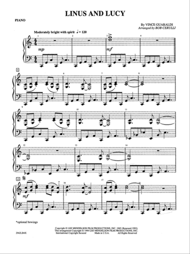 Linus and Lucy: Piano Accompaniment