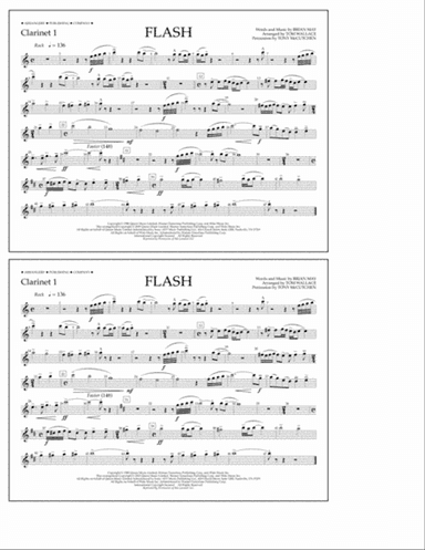 Flash (arr. Tom Wallace) - Clarinet 1