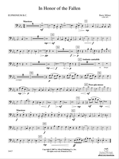 In Honor of the Fallen: Baritone B.C.