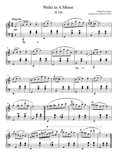 Waltz in A Minor B150