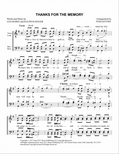 Thanks For The Memory