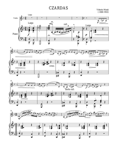 Czardas for violin and piano