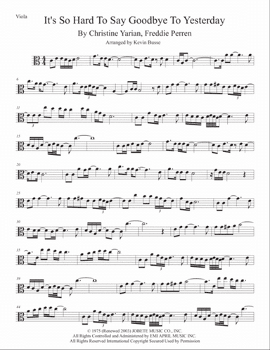 It's So Hard To Say Goodbye To Yesterday