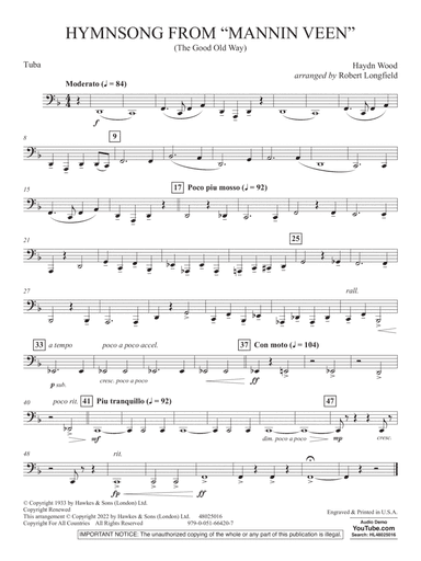 Hymnsong from "Mannin Veen" (arr. Robert Longfield) - Tuba