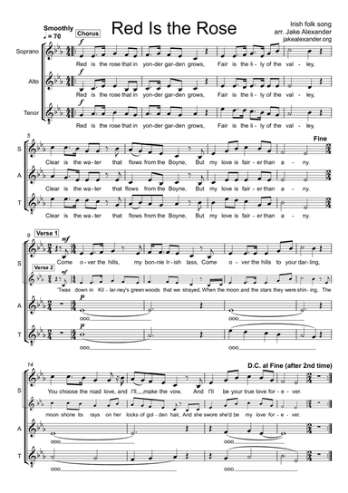 Red Is the Rose - SAT a cappella