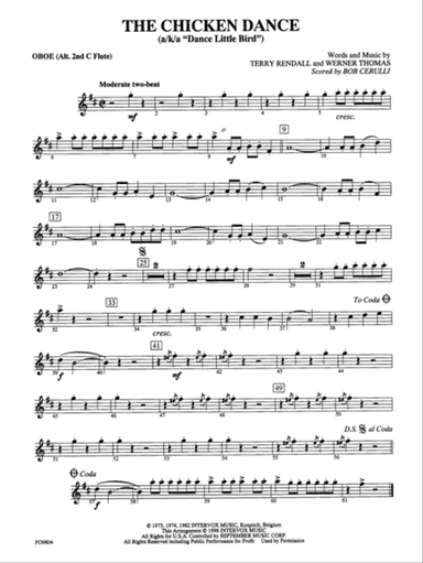 The Chicken Dance: Oboe