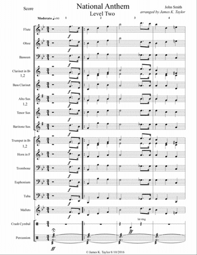 National Anthem Level Two