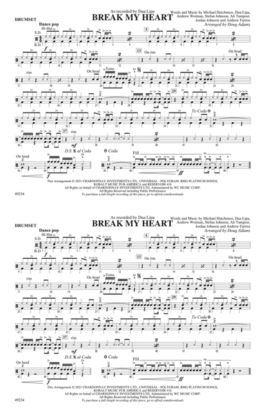 Break My Heart: Drums