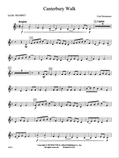 Canterbury Walk: 3rd B-flat Trumpet